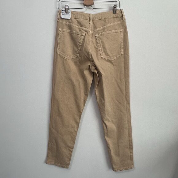 Old Navy Jeans 8 OG Straight High Rise Secret Slim Pockets Wheat Tan Casual New - Picture 8 of 9
